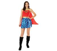 Ladies Wonder Women DC Comics Superhero Costume Movie Womens Fancy Dress Outfit