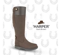 Ladies Woodland Country Boots Waxy Leather Waterproof Equestrian Tall Riding