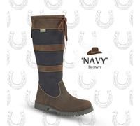 Ladies Woodland Waxy Leather Waterproof Equestrian Tall Walking Country Boots