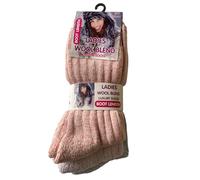Ladies Wool Blend Boot Length Luxury Socks, 3 Pairs, UK Size 4-7, Winter Warm, 30% Wool Mixed Fiber Knit