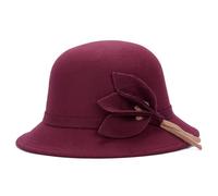 Ladies Wool Bowler Winter 1920s Vintage Cloche Floral Fedora Church Caps Western Warm Party Travel Fashion Derby Bucket Hats for Women