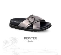 Ladies X Over Buckle Mule Sandals Cipriata Slip On Comfort Summer Shoes UK 3-8