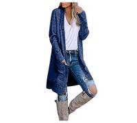 Ladies Xmas Sweatshirt His and Hers Christmas Jumper Long Jumper Vintage Clothes Teddy Bear Jacket Longline Hoodie for Women White Long Sleeve Top Red Coats for Women UK (Dark Blue,L)