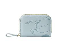 Ladies Zipper Multi Card Organ Card Holder Ladies PU Purse Women Wallets Long (Blue, One Size)