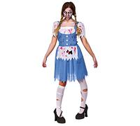 Ladies Zombie Dorothy Costume Fairy Tale Story Book Halloween Fancy Dress 6-24 (Women: 14-16)