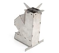 Ladieshow Rocket Stove Portable Durable Convenient Stainless Steel Detachable Backpacking Stove for Coffee Pots Casseroles Kettles Teapots