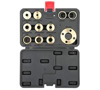 Ladieshow Router Guide Bush Set 11Pcs/Set Router Template Guide, Router Bushing Set, Brass Template Router Guides Kit with Lock Nut Adapter Router Accessory