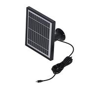 Ladieshow Solar Panel with Micro USB Cable,IP65 Waterproof Wall Mount Solar Panel Power Supply Monocrystalline Solar Panel for Wireless Security Camera 5.5V 3.3W Continuously Charging