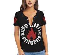 Ladies's Stiff Rock Little Fingers Band Sexy Printed Shirt Loose and Comfortable Top Casual and Stylish Shirt Multicolor S