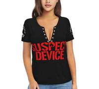 Ladies's Stiff Rock Little Fingers Band Sexy Printed Shirt Loose and Comfortable Top Casual and Stylish Shirt Multicolor S