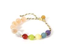 LADINOVO Feng Shui Bracelet for Wealth and Luck, Handmade Feng Shui Bracelet for Men Women Brings Prosperity, Energy and Good Luck, One Size, Yellow Chalcedony, Reddish Chalcedony, Chrysanthemum Stone