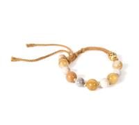 LADINOVO Feng Shui Bracelet for Wealth and Luck, Handmade Feng Shui Bracelet for Men Women Brings Prosperity, Energy and Good Luck, One Size, Yellow Chalcedony, Reddish Chalcedony, Chrysanthemum Stone