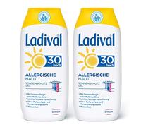 Ladival Allergic Skin 2 x Sun Protection Gel SPF 30 Perfume-free Sun Gel for Allergy Sufferers Without Colouring and Preservatives Waterproof 2 x 200 ml No 400 ml
