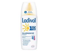 LADIVAL Allergic Skin Sun Cream Spray SPF 30 ? Perfume Sun Spray for Allergy Sufferers ? No Colourants and Preservatives Waterproof 150 ml