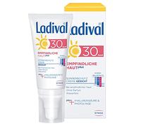Ladival Sensitive Skin Plus Sun Protection Cream for the Face SPF 30 Fragrance-Free Sun Cream without Colours and Preservatives Waterproof 50 ml