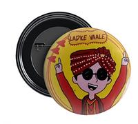 Ladkewale | Ladkiwale |Team Groom| Team Bride |Wedding Badges (props)|Batches for Wedding, Bachelor/Reception party and Events|Multicolour| Size 58mm |Style no. 2