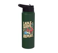Ladle Serve Repeat Professional Chef Kitchen Stainless Steel Insulated Water Bottle