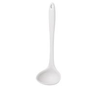 Ladle Silicone Spoon, Kitchen Spoon, Anti Scalding Long Handled Spoon, Household Cooking Spoon Soup Ladle (Color : White)