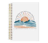 LADOCK Christian Sunrise Mountains Notebook, His Mercies Are New Every Morning Bible Verse Journal, Christian Gifts for Women Spiral Notebook, Prayer Scripture Journal, Faith Based Gifts, 5.5x8.3