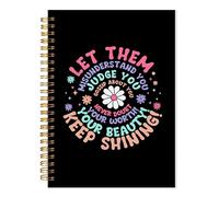 LADOCK Let Them Inspirational Notebook, Motivational Mental Health Journal, Inspirational Self Love Positive Gifts Spiral Notebook, Therapy Journal for Women, Faith Based Gifts, 5.5x8.3