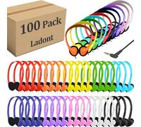 Ladont 30 Pack Kids Wired Earbuds Bulk for School, Classroom, Kids, Students, Toddlers, Teenagers, Boys, Girls, Multicolour Headphones