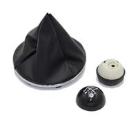 LADPZJNW Gear Shift Knob Sitck Head Leather Gloss Black Cap for Fiat 500 500C 2007-2018 5 Speed Handle Shifter Lever(5 Speed Set)