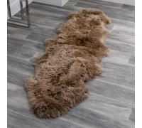 ladson double sheepskin rug in light brown