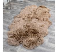 ladson quad sheepskin rug in light brown