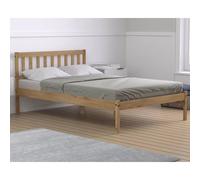 ladson wooden double bed in brown