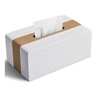 LADSTAG Gold & White Rectangular Cosmetic Tissue Box Cover L × W × H 25 × 13.7 × 9.4 cm