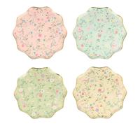 Ladurée small floral paper plates- Set of 8 Multicoloured one size