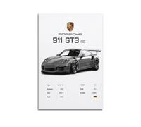 LADV 911 GT3 RS Stats Poster Grey Racing Sport Car Decorative Painting Canvas Wall Artworks Picture 20x30inch(50x75cm)