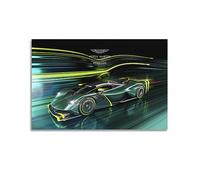 LADV Race Car Poster for Race Car Poster for Aston Martin Valkyrie AMR Pro Supercar Green Hypercar Decorative Painting Canvas Wall Artworks Picture 16x24inch(40x60cm)