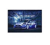LADV Rally Sports Car Poster for Ford Fiesta WRC Race Car Decorative Painting Canvas Wall Artworks Picture 20x30inch(50x75cm)