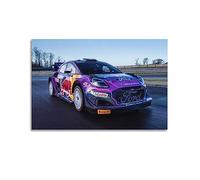 LADV Rally Sports Car Poster for Ford Wrc Full Steam Ahead Decorative Painting Canvas Wall Artworks Picture 24x36inch(60x90cm)