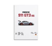 LADV Vintage Raicng Poster 911 GT3 RS Super Sports Car Decorative Painting Canvas Wall Artworks Picture 20x30inch(50x75cm)