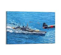 LADV Vintage WW1 British Royal Navy Warship HMS Repulse Battleship Decorative Painting Canvas Wall Artworks Picture 16x24inch(40x60cm)