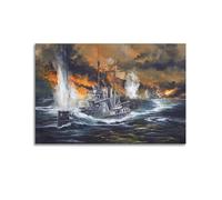 LADV WW1 Vintage Battleship Poster 1916 05 31 Jutland, SMS Seydlitz Decorative Painting Canvas Wall Artworks Picture 12x18inch(30x45cm)