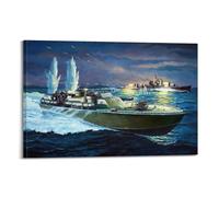 LADV WWII Vintage Battleship Poster 1943 PT-109 Decorative Painting Canvas Wall Artworks Picture 12x18inch(30x45cm)