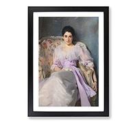 Lady Agnew of Lochnaw by John Singer Sargent Framed Print | A2 Black Framed Wall Art | Ready to Hang | Modern Nature Picture | Living Room Bedroom Lounge Office