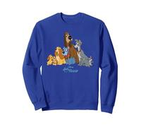 Lady And The Tramp Classic Group Sweatshirt, Adult Unisex, Royal Blue, XX-Large