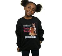 Lady And The Tramp Distressed Classic Poster Sweatshirt Disney Black 7-8 Years