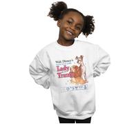 Lady And The Tramp Distressed Classic Poster Sweatshirt Disney White 7-8 Years