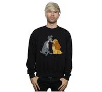 Lady And The Tramp Distressed Kiss Sweatshirt Disney Black XXL