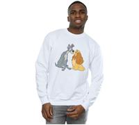 Lady And The Tramp Distressed Kiss Sweatshirt Disney White 5XL