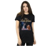Lady And The Tramp Homage Cotton Boyfriend T-Shirt Disney Black S