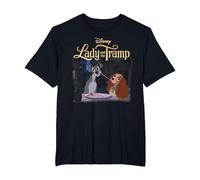 Lady And The Tramp Homage T-Shirt, Men's Big and Tall, Black, 3X Tall