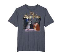 Lady And The Tramp Homage T-Shirt, Men's Big and Tall, Heather Blue, 4X Tall