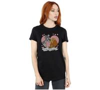 Lady And The Tramp Love Cotton Boyfriend T-Shirt Disney Black S