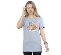 Lady And The Tramp Love Cotton Boyfriend T-Shirt Disney Grey S